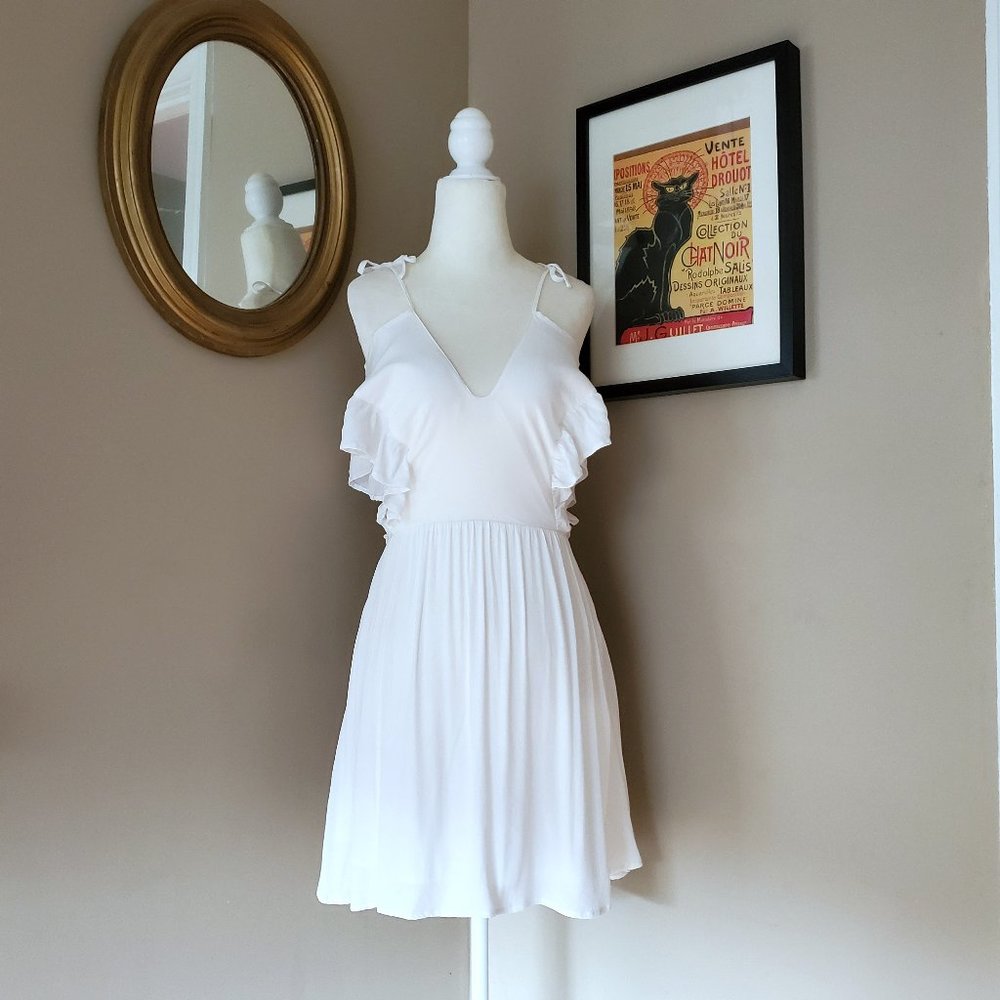 For Love & Lemons White Mini Dress Off-Shoulder XS